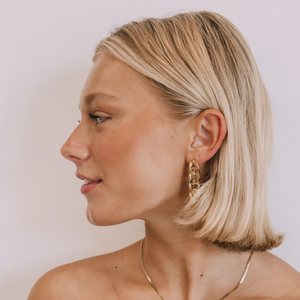 Rome Chain Statement Earrings - Gold
