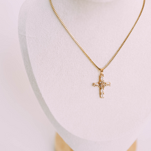 Load image into Gallery viewer, Crystal Cross Necklace (waterproof)