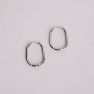 Oval Silver Hoops - Simple Everyday Classics