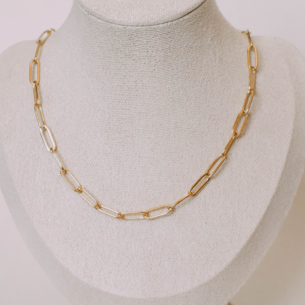 Paperclip Chain Layering Necklace