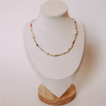 Load image into Gallery viewer, Crystal Pearl Glam Necklace