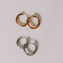 Load image into Gallery viewer, gold and silver hoop earrings