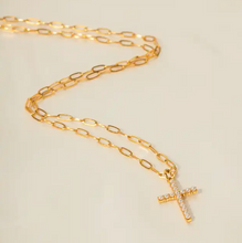 Load image into Gallery viewer, Pearl Cross Necklace