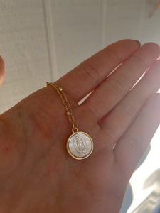 Mother Mary Pearl Necklace
