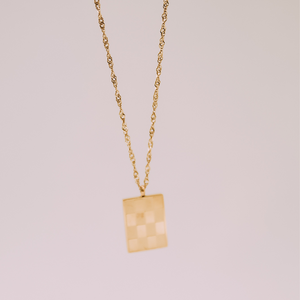 Lauryn Checker Necklace (waterproof)