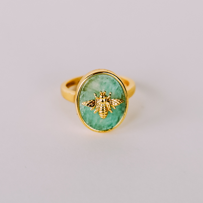 Green Bee Ring