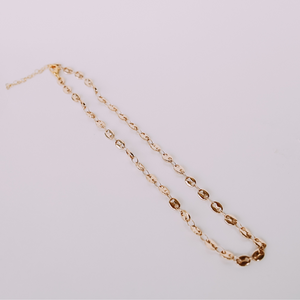 Eyelet Gold Chain Necklace