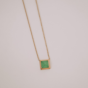 The Joan Necklace - Green (18k Gold Filled)