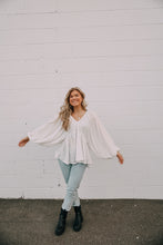 Load image into Gallery viewer, Piper White Flowy Top