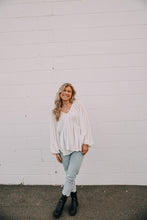 Load image into Gallery viewer, Piper White Flowy Top