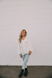 Piper White Flowy Top