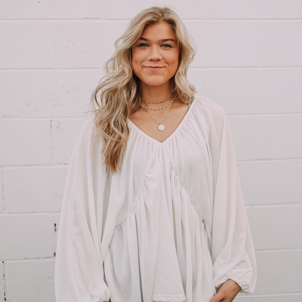 Piper White Flowy Top