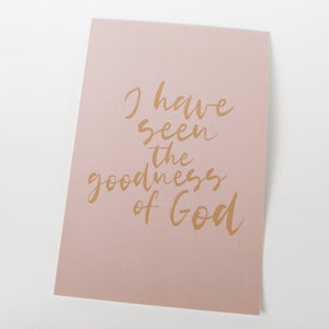 Goodness Of God Print - Pink